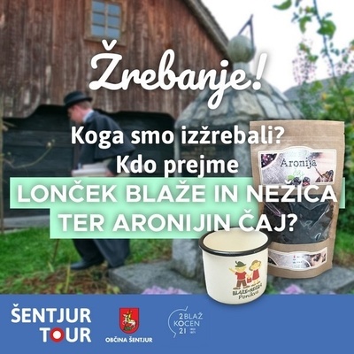 Koga smo izžrebali? Kdo prejme lonček Blaže in Nežica ter aronijin čaj?