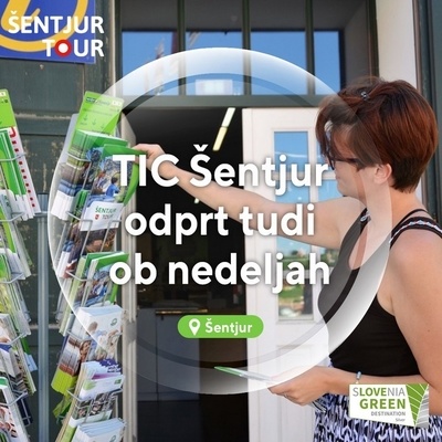 TIC Šentjur se nahaja v Zgornjem trgu v Šentjurju, nasproti cerkve sv. Jurija.