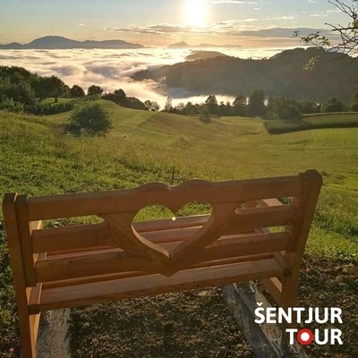 A wonderful view from the Bench of Love in Kalobje.