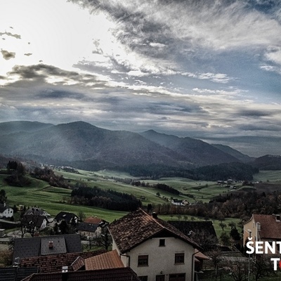 View of the Bohor hills from Planina pri Sevnici.
